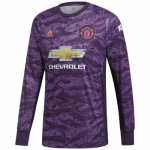 2019-20 Manchester United Long Sleeve Purple Goalkeeper Soccer Jersey Shirt