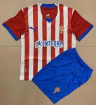 Kids Sporting Gijon 2022-23 Home Soccer Kits Shirt With Shorts
