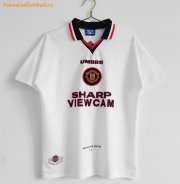 1996-97 Manchester United Retro White Away Soccer Jersey Shirt
