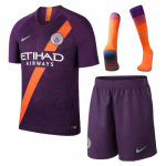 2018-19 Manchester City Third Away Soccer Whole Kit (Shirt + Shorts + Socks)