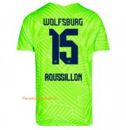 2021-22 Wolfsburg Home Soccer Jersey Shirt with Roussillon 15 printing
