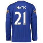 2015-16 Chelsea MATIC #21 LS Home Soccer Jersey