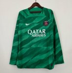 2023-24 PSG Green Long Sleeve Goalkeeper Soccer Jersey Shirt