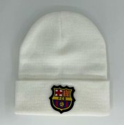 Barcelona White Soccer Knitted Hat
