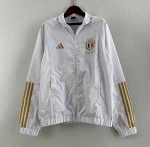 2023-24 Italy White Windbreaker Jacket