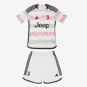 2023-24 Juventus Kids Away Soccer Kits Shirt With Shorts