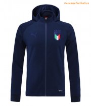 2021-22 Italy Dark Blue Training Hoodie Jacket
