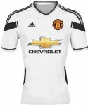 Manchester United 2015-16 White Black Soccer Jersey