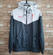 2022-23 Liverpool Black Grey Windbreaker Hoodie Jacket