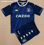 Kids Aston Villa FC 2021-22 Third Away Soccer Kits Shirt With Shorts