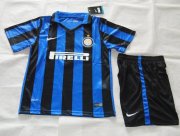 Kids Inter Milan 2015-16 Home Soccer Shirt With Shorts