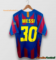 2005-06 Barcelona Retro Home Soccer Jersey Shirt MESSI #30