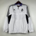 2023-24 Real Madrid White Black Windbreaker Jacket