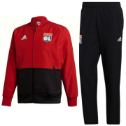 2018-19 Lyon Red Black Jacket training suit with pants