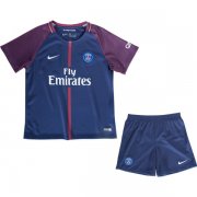 Kids PSG 2017-18 Home Soccer Shirt with Shorts