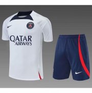 2022-23 PSG White Training Kits Shirt with Shorts