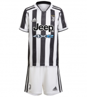 2021-22 Juventus Kids Home Soccer Kits Shirt With Shorts