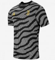 2023-24 Juventus Grey Black Pre-Match Training Shirt