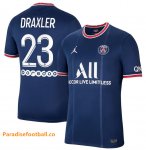 2021-22 Maillot PSG Domicile Soccer Jersey Shirt Draxler 23