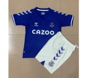 2020-21 Everton Kids Home Soccer Jersey Kit Shirt With Shorts