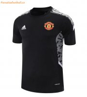 2021-22 Manchester United Black Grey Training Shirt
