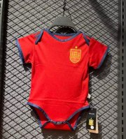 2022 World Cup Spain Home Infant Soccer Jersey Little Baby Kit