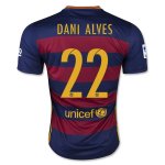 2015-16 Barcelona DANI ALVES 22 Home Soccer Jersey