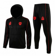 2021-22 Arsenal 424 Black Training Kits Hoodie Sweater with Pants