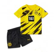 2020-21 Borussia Dortmund Kids Home Soccer Kits Shirt With Shorts