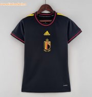 2022 Belgium Black Women Away Soccer Jersey Shirt