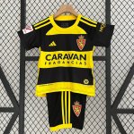 2023-24 Real Zaragoza Kids Away Soccer Kits Shirt With Shorts
