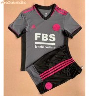 2021-22 Kids Leicester City Third Away Soccer Kits Shirt With Shorts