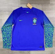 2022 World Cup Brazil Long Sleeve Away Soccer Jersey Shirt