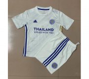 2020-21 Kids Leicester City Away Soccer Kits Shirt With Shorts With New Sponsor