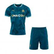 2024-25 Olympique de Marseille Kids Away Soccer Kits Shirt With Shorts