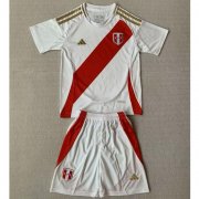 2024 Euro Cup Peru Kids Home Soccer Kits Shirt With Shorts