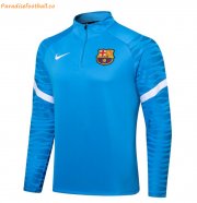2021-22 Barcelona Blue White Training Sweat Shirt