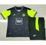 2021-22 Borussia Dortmund Kids Fourth Away Soccer Kits Shirt With Shorts