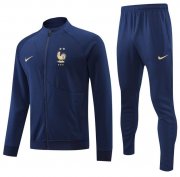 2022 FIFA World Cup France Royal Blue Training Kits Jacket with Pants