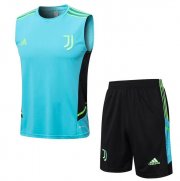 2022-23 Juventus Blue Training Kits Vest Shirt with Shorts