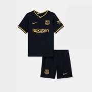 Kids Barcelona 2020-21 Away Black Soccer Kits Shirt With Shorts