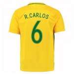 2016 Brazil R.Carlos 6 Home Soccer Jersey