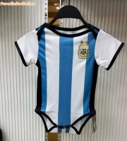 2022 World Cup Argentina Home Infant Soccer Jersey Little Baby Kit
