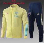 Kids 2020-21 Arsenal Yellow Training Kits Youth Jacket with Pants