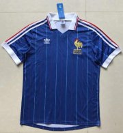 1982 France Home Retro Soccer Jersey Shirt