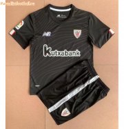 Kids Athletic Bilbao 2022-23 Black Goalkeeper Soccer Kits Shirt With Shorts