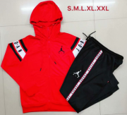 2019 Jordan Black Red Training Kits Hoodie Jacket + Pants