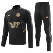2022-23 Arsenal Black Training Sweatshirt Kits with Pants