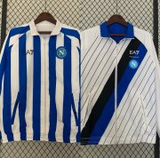 2023-24 Napoli Blue White Reversible Trench Coat Jacket