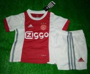 Kids Ajax 2017-18 Home Soccer Shirt With Shorts